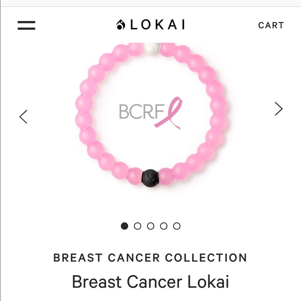 Authentic Lokai pink breast cancer bracelet
